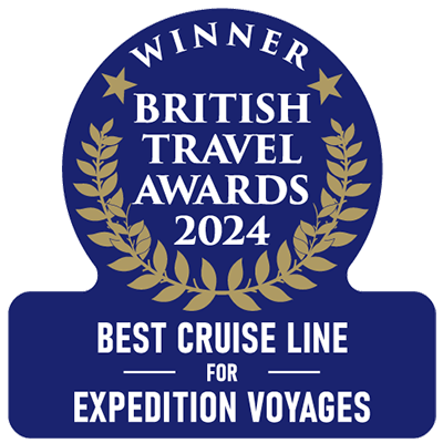 Winner: British Travel Awards 2024 - Best Cruise Line for Expedition Voyages